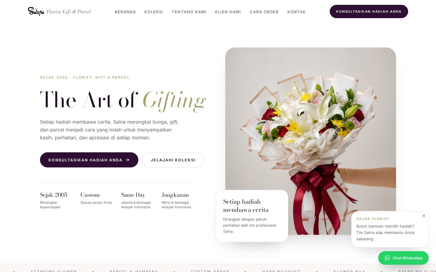 Website, Company Profile & Google Ads Salna Florist